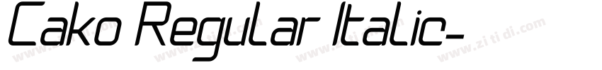 Cako Regular Italic字体转换